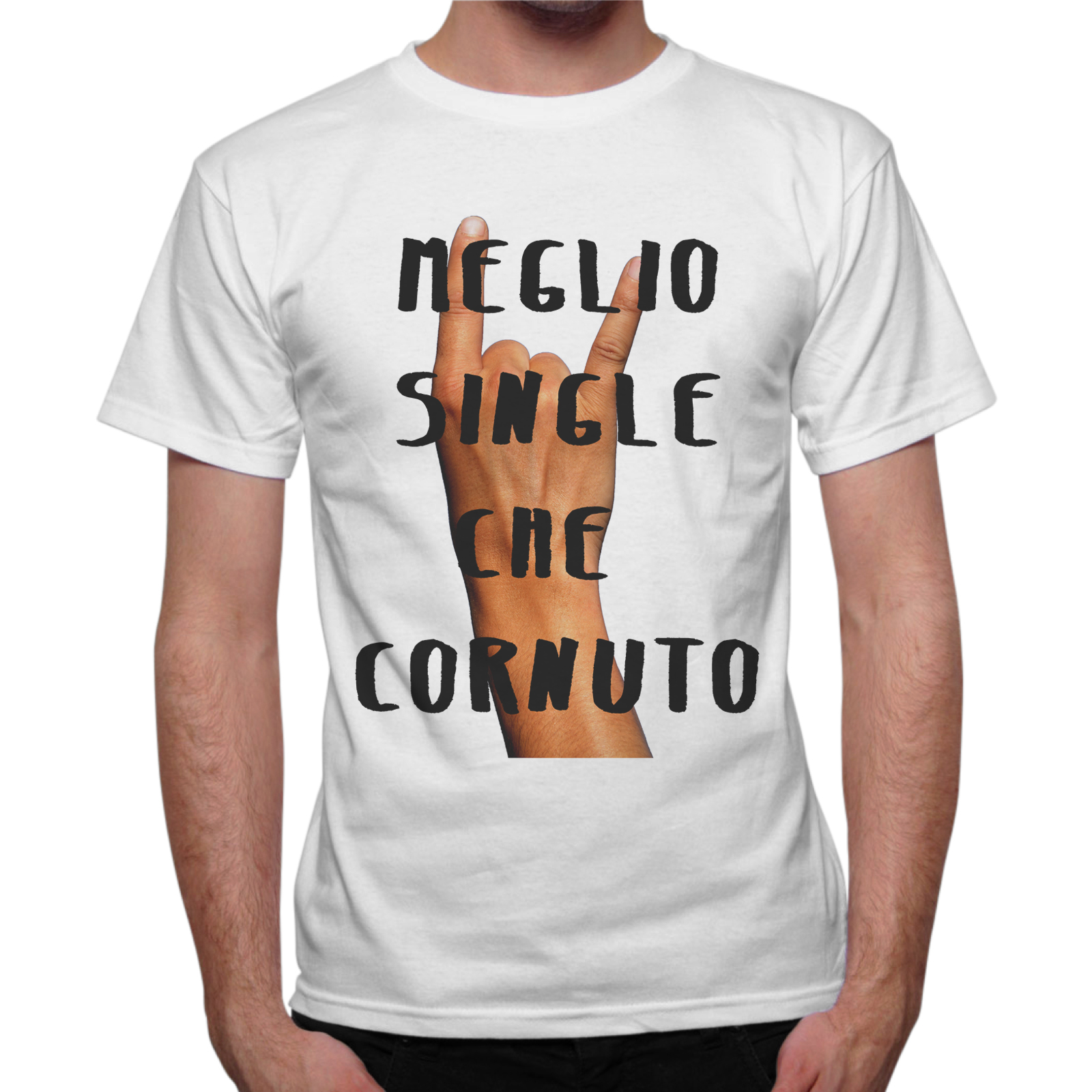 T-Shirt Uomo MEGLIO SINGLE 1