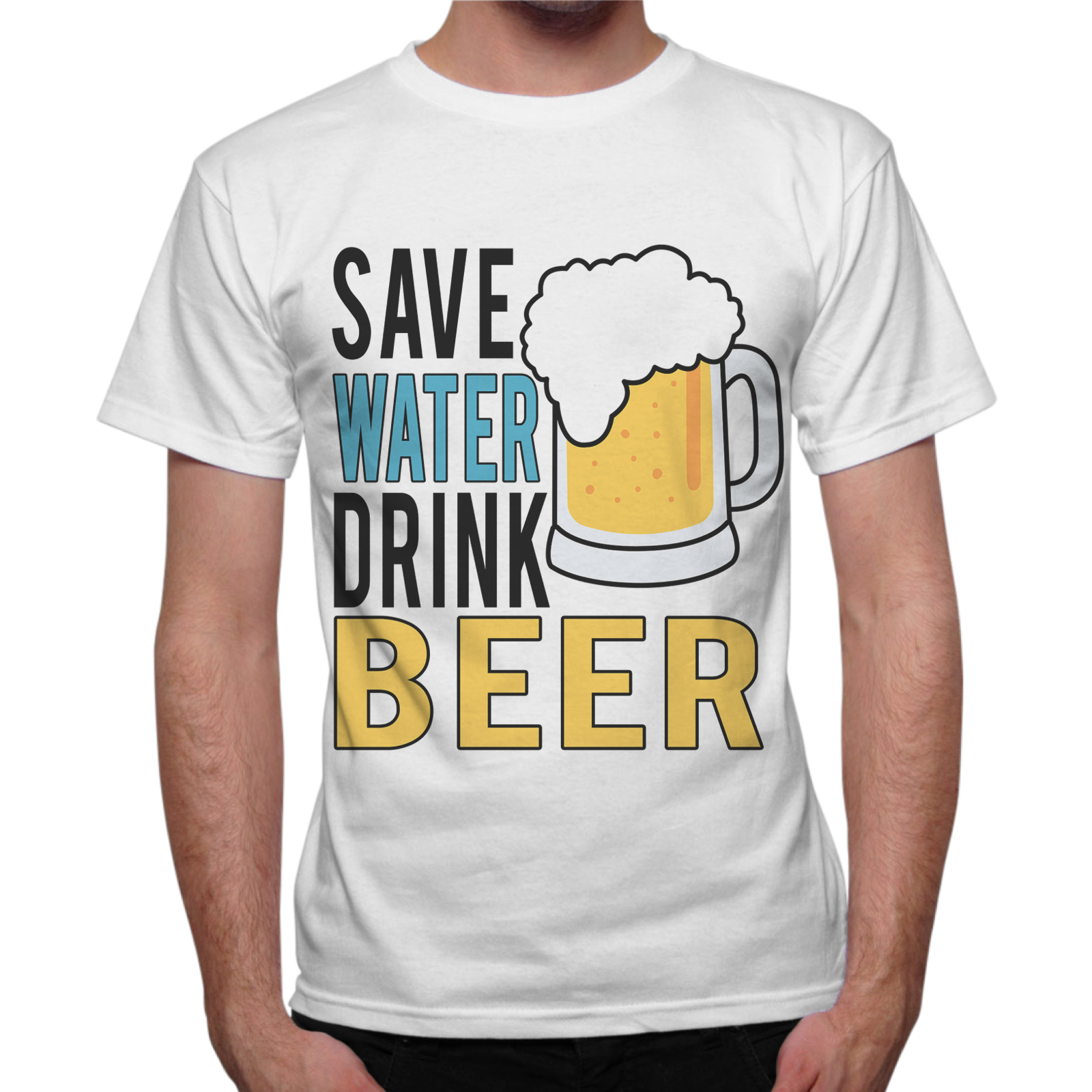 T-Shirt Uomo SAVE BEER DRINK BEER 1