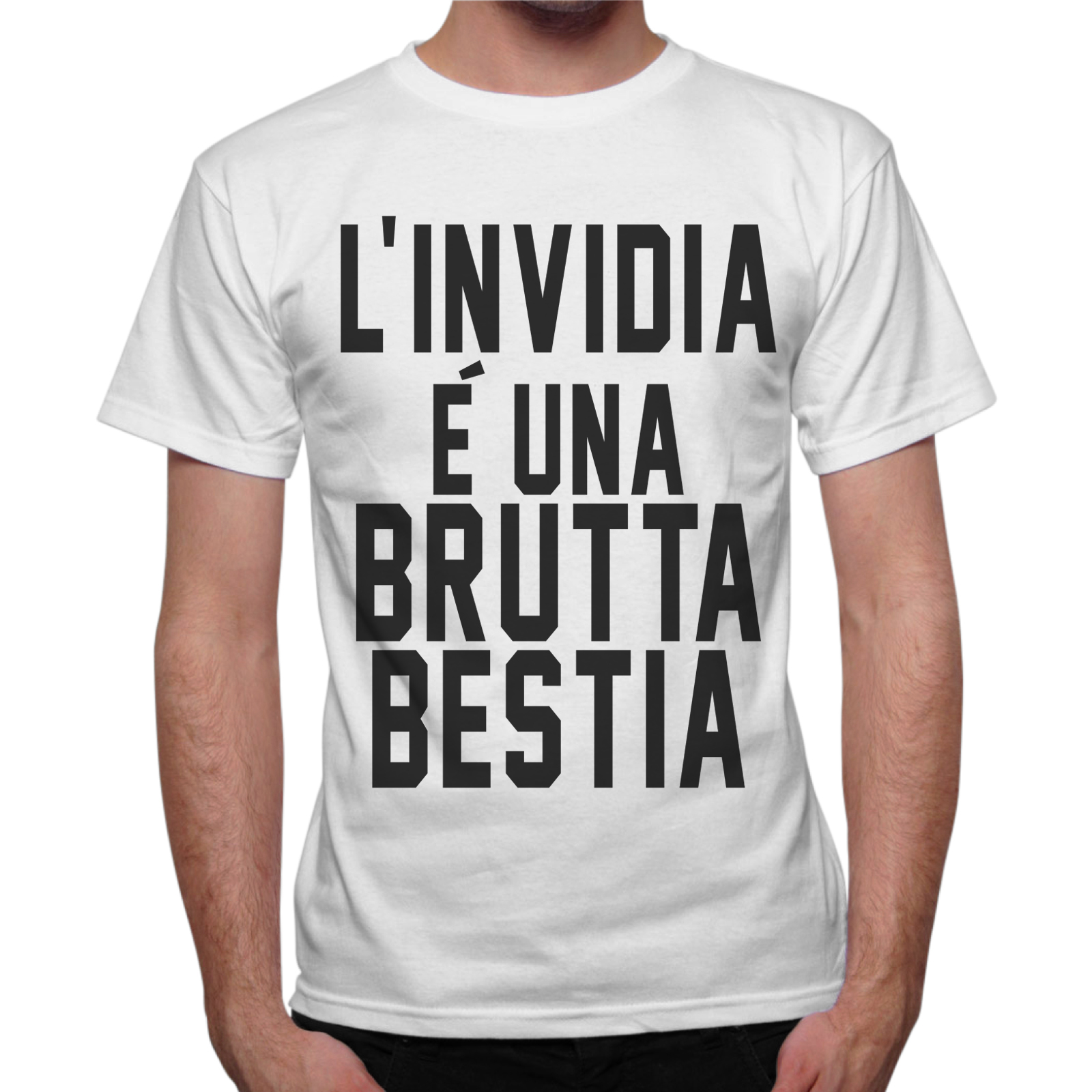 T-Shirt Uomo L'INVIDIA BRUTTA BESTIA