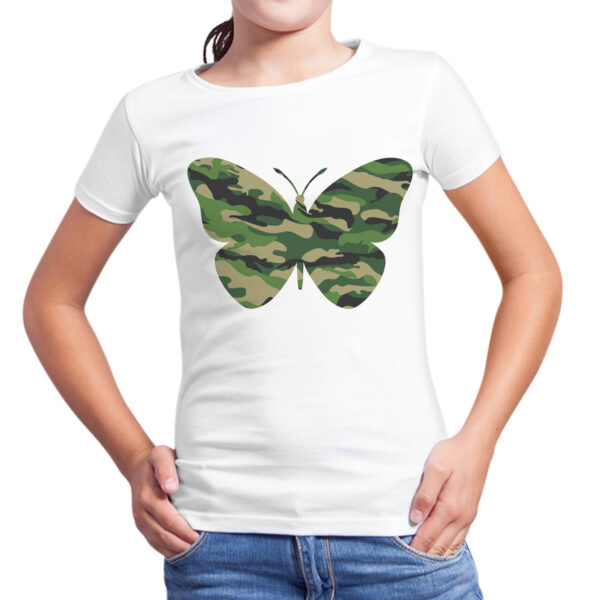 T-Shirt Bambina FARFALLA MILITARE 1 T-Shirt Bambina FARFALLA MILITARE