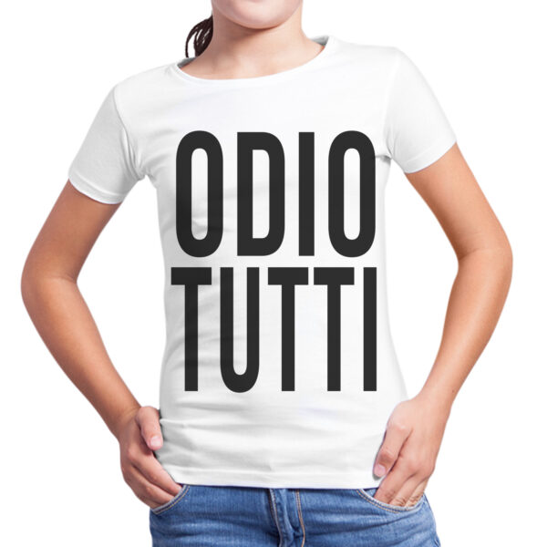T-Shirt Bambina ODIO TUTTI 1 T-Shirt Bambina ODIO TUTTI