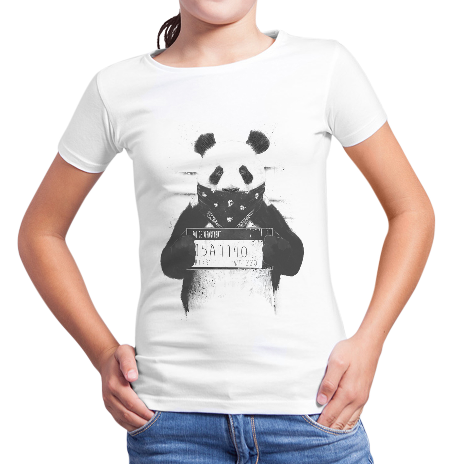 T-Shirt Bambina PANDA WANTED