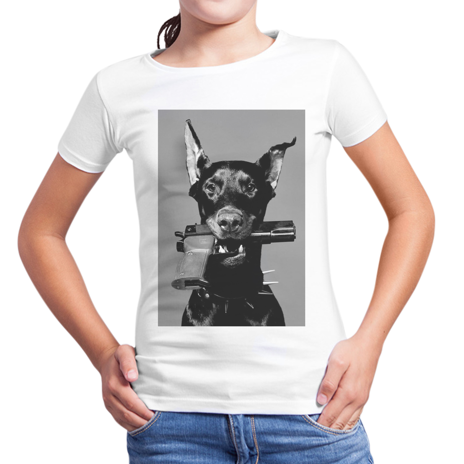 T-Shirt Bambina DOG PISTOL