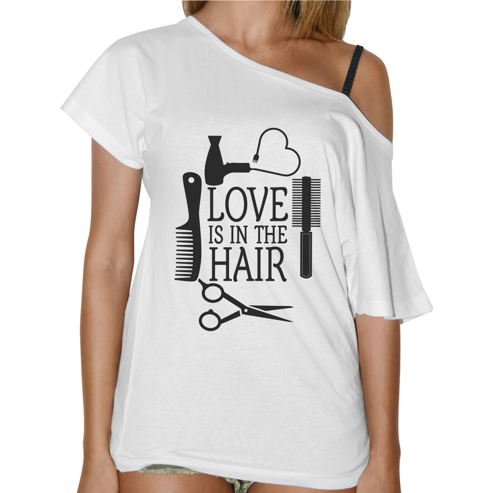 T-Shirt Donna Collo Barca LOVE IN THE HAIR