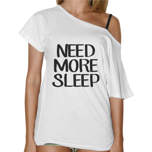 T-Shirt Donna Collo Barca NEED MORE SLEEP 1 T-Shirt Donna Collo Barca NEED MORE SLEEP
