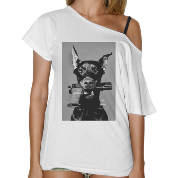 T-Shirt Donna Collo Barca DOG PISTOL