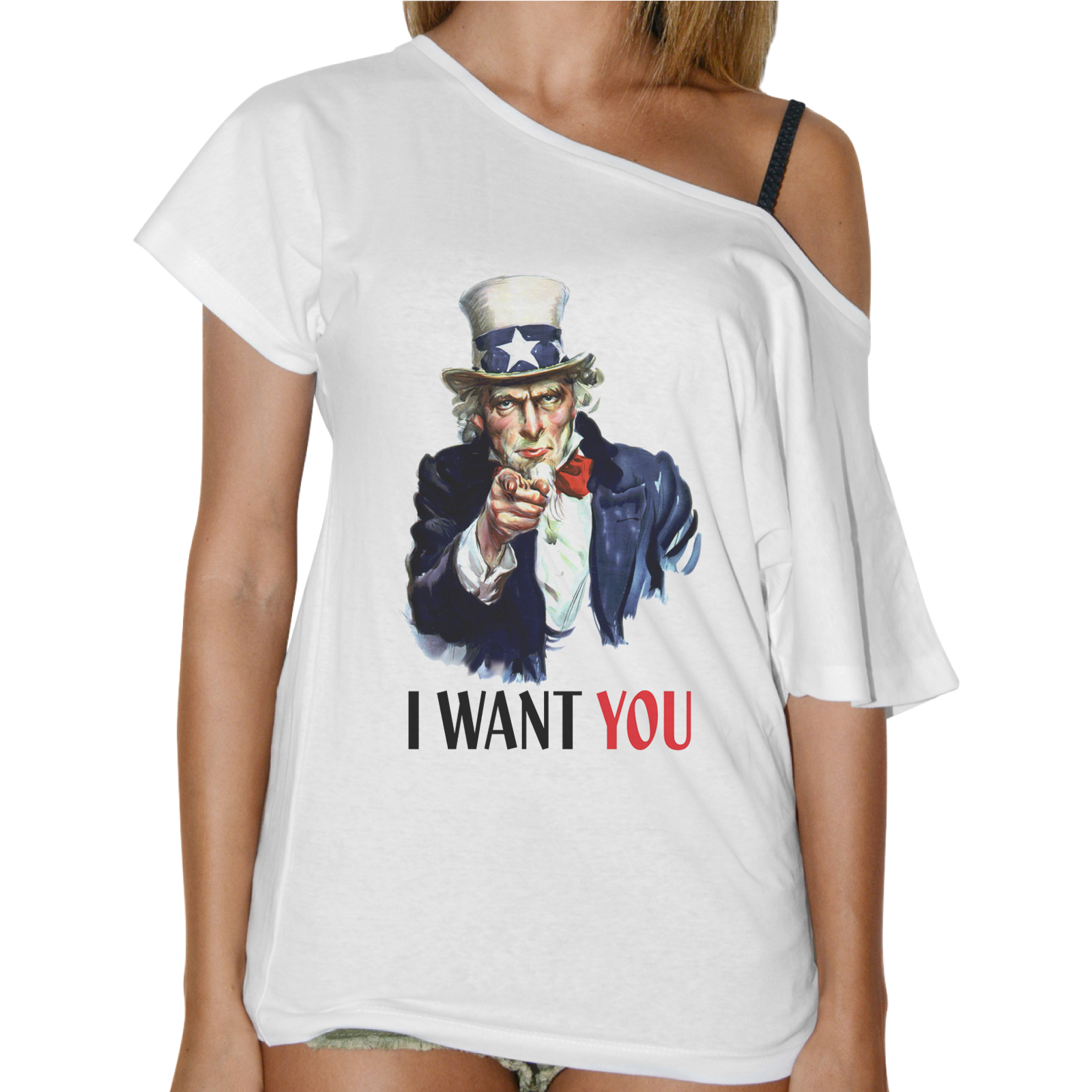 T-Shirt Donna Collo Barca I WANT YOU