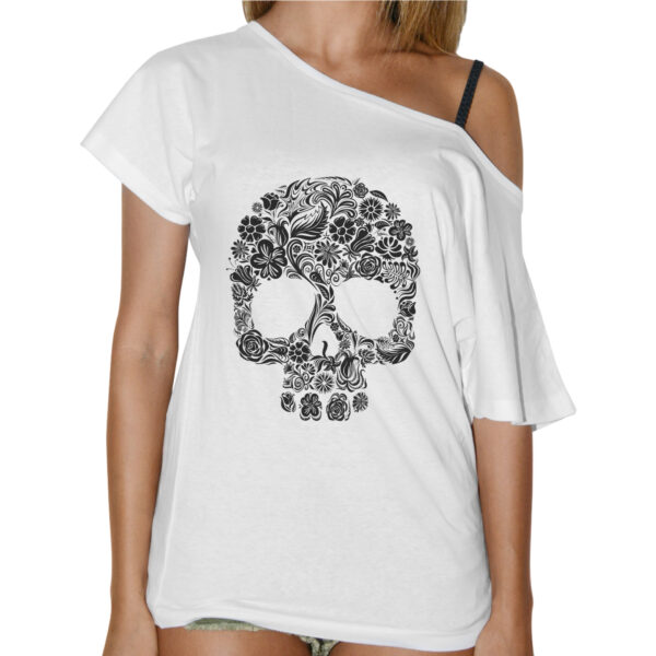 T-Shirt Donna Collo Barca TESCHIO FIORI 1 T-Shirt Donna Collo Barca TESCHIO FIORI
