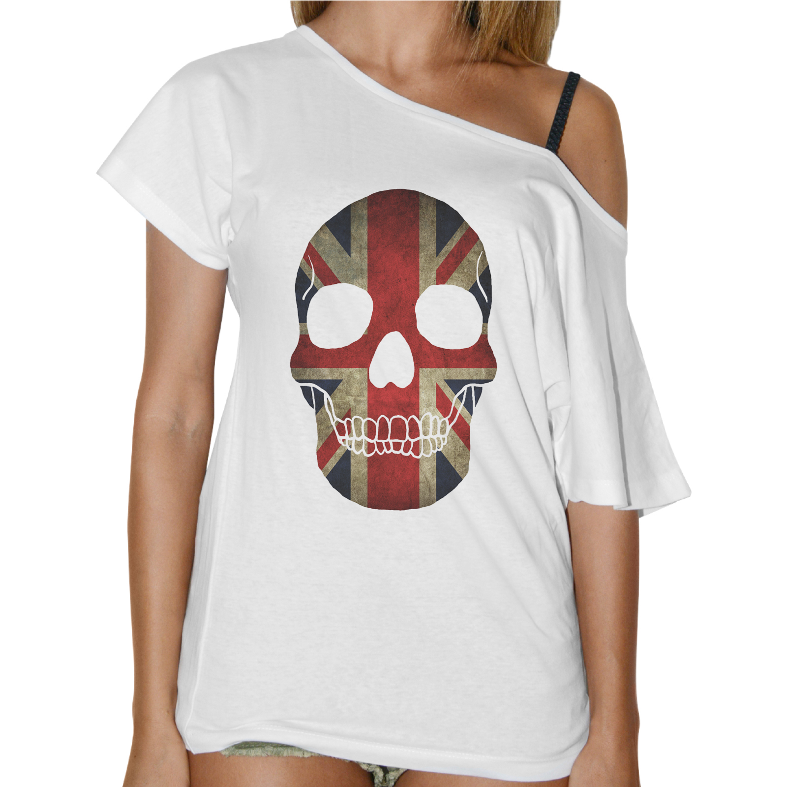 T-Shirt Donna Collo Barca TESCHIO BANDIERA UK