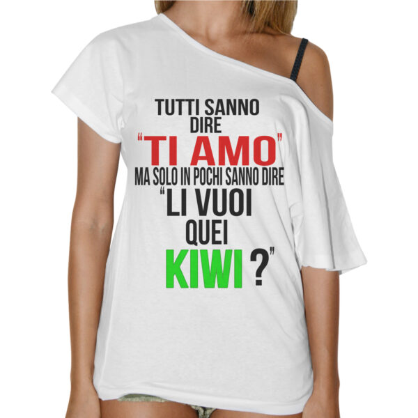 T-Shirt Donna Collo Barca LI VUOI QUEI KIWI 1 T-Shirt Donna Collo Barca LI VUOI QUEI KIWI