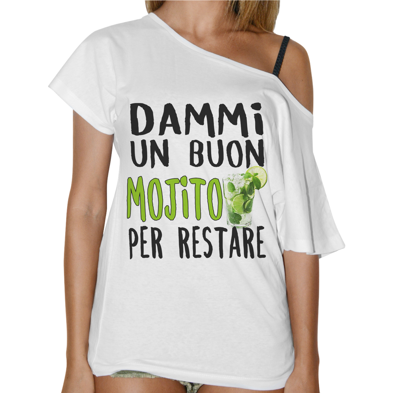 T-Shirt Donna Collo Barca BUON MOJITO