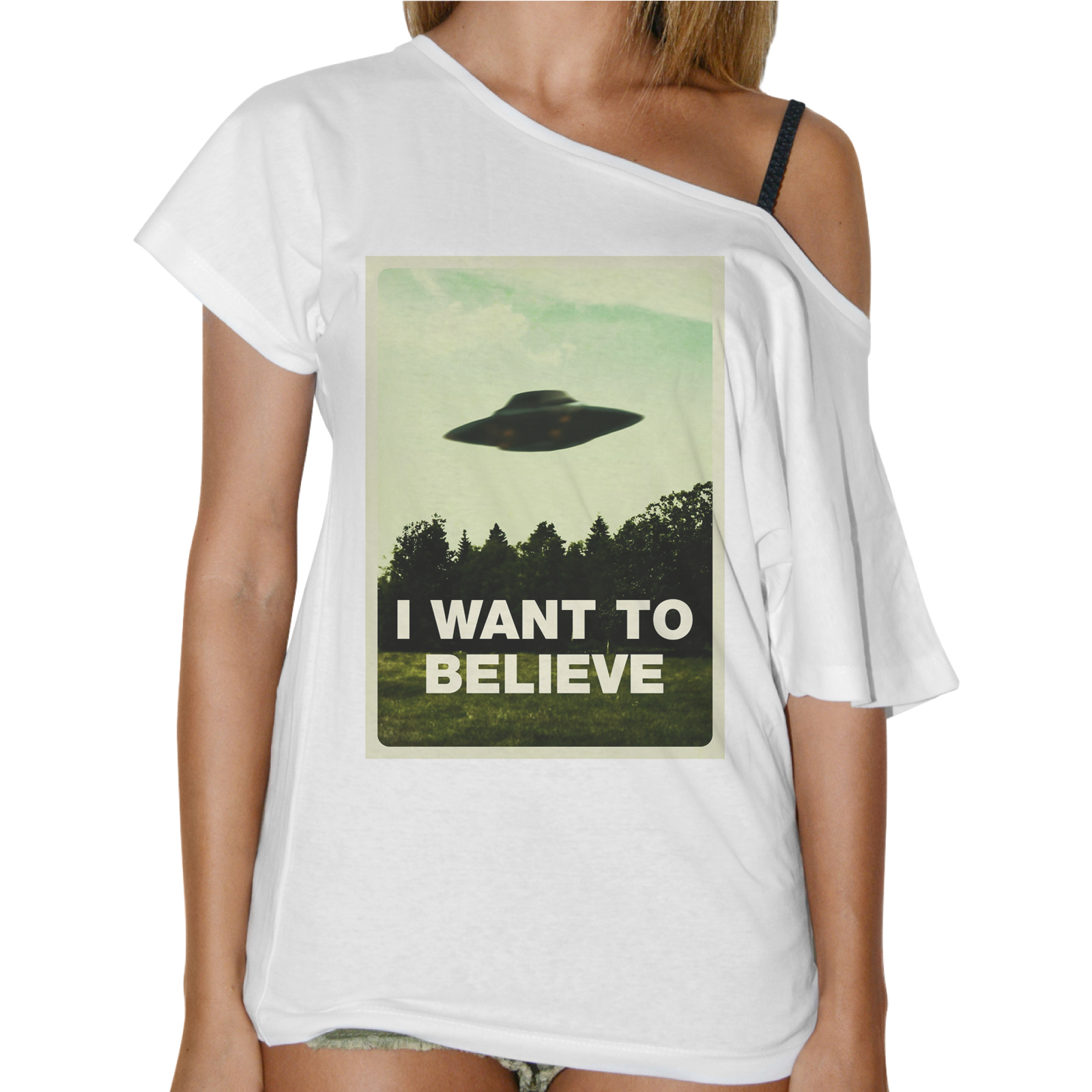 T-Shirt Donna Collo Barca I WANT BELIEVE