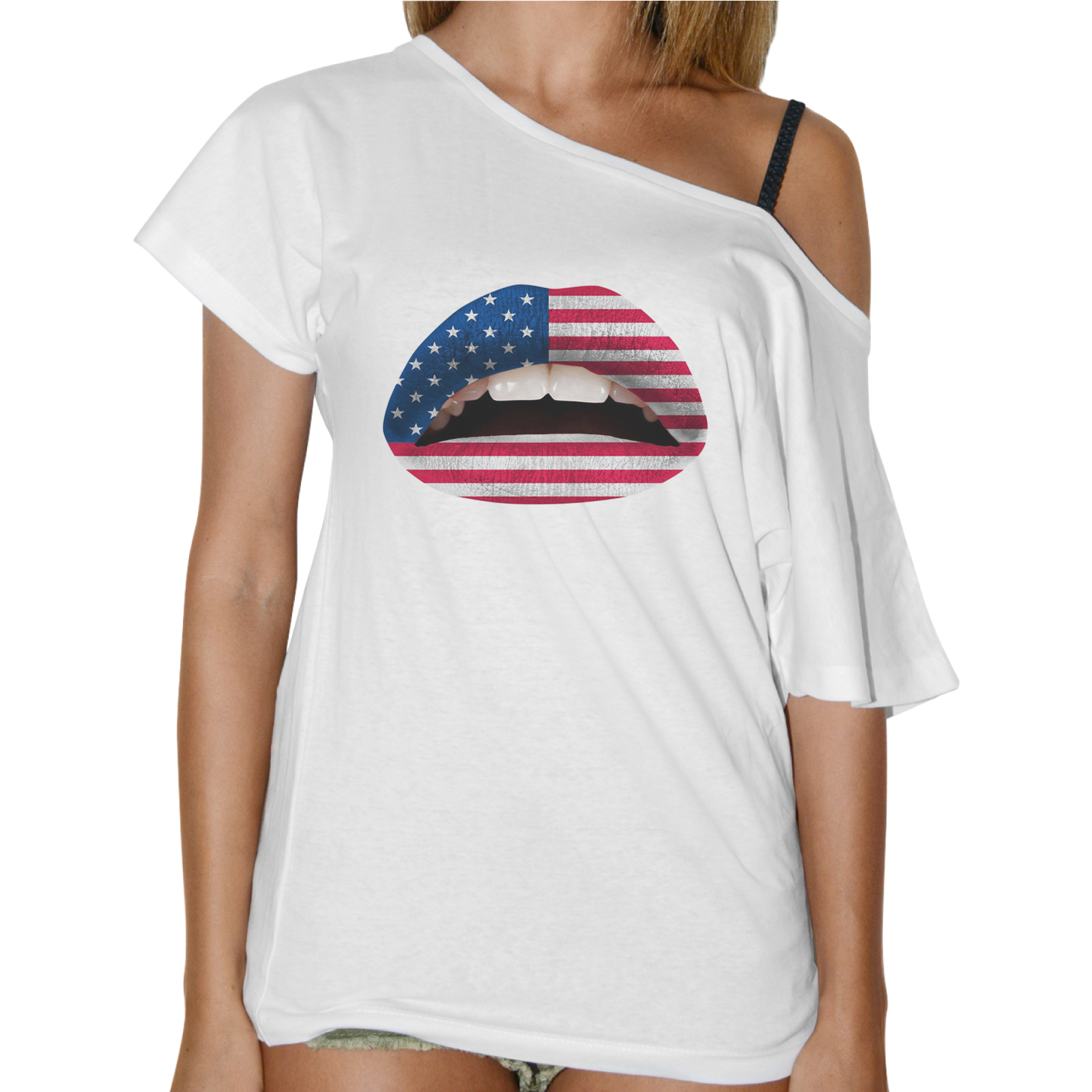 T-Shirt Donna Collo Barca LABBRA USA