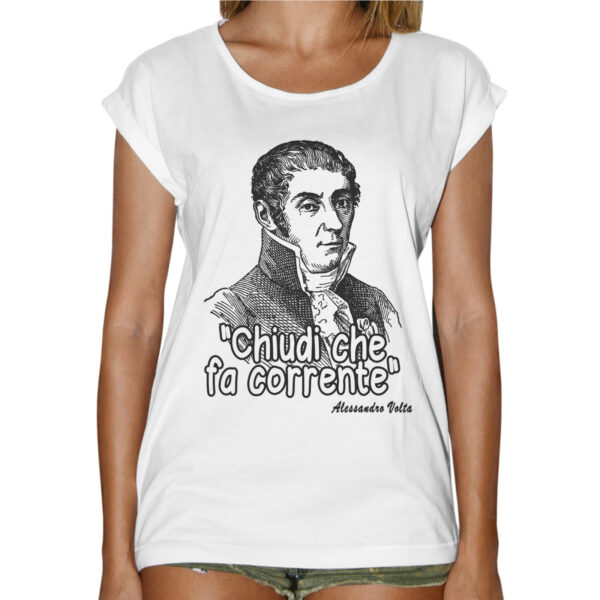 T-Shirt Donna Fashion CHIUDI FA CORRENTE 1 T-Shirt Donna Fashion CHIUDI FA CORRENTE