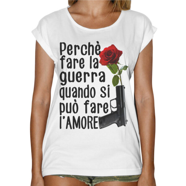 T-Shirt Donna Fashion MEGLIO FARE L'AMORE 1 T-Shirt Donna Fashion MEGLIO FARE L'AMORE