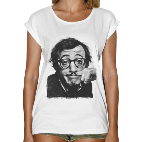 T-Shirt Donna Fashion WOODY MUSTACHE 1 T-Shirt Donna Fashion WOODY MUSTACHE