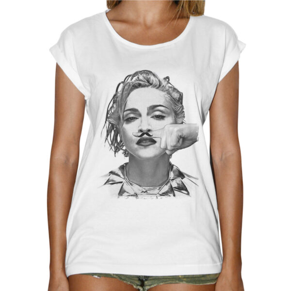 T-Shirt Donna Fashion MADONNA MUSTACHE