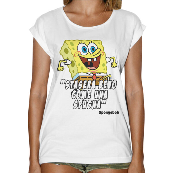 T-Shirt Donna Fashion BEVO COME UNA SPUGNA 1 T-Shirt Donna Fashion BEVO COME UNA SPUGNA