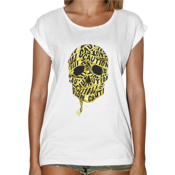 T-Shirt Donna Fashion SKULL CAUTION