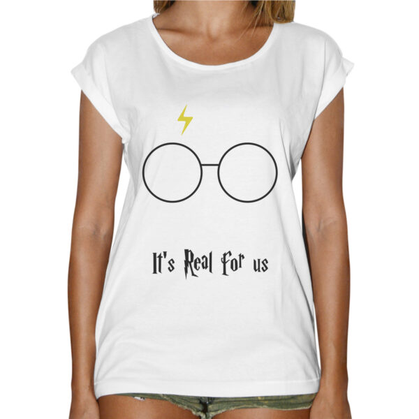 T-Shirt Donna Fashion IT'S REAL FOR US HARRY 1 T-Shirt Donna Fashion IT'S REAL FOR US HARRY