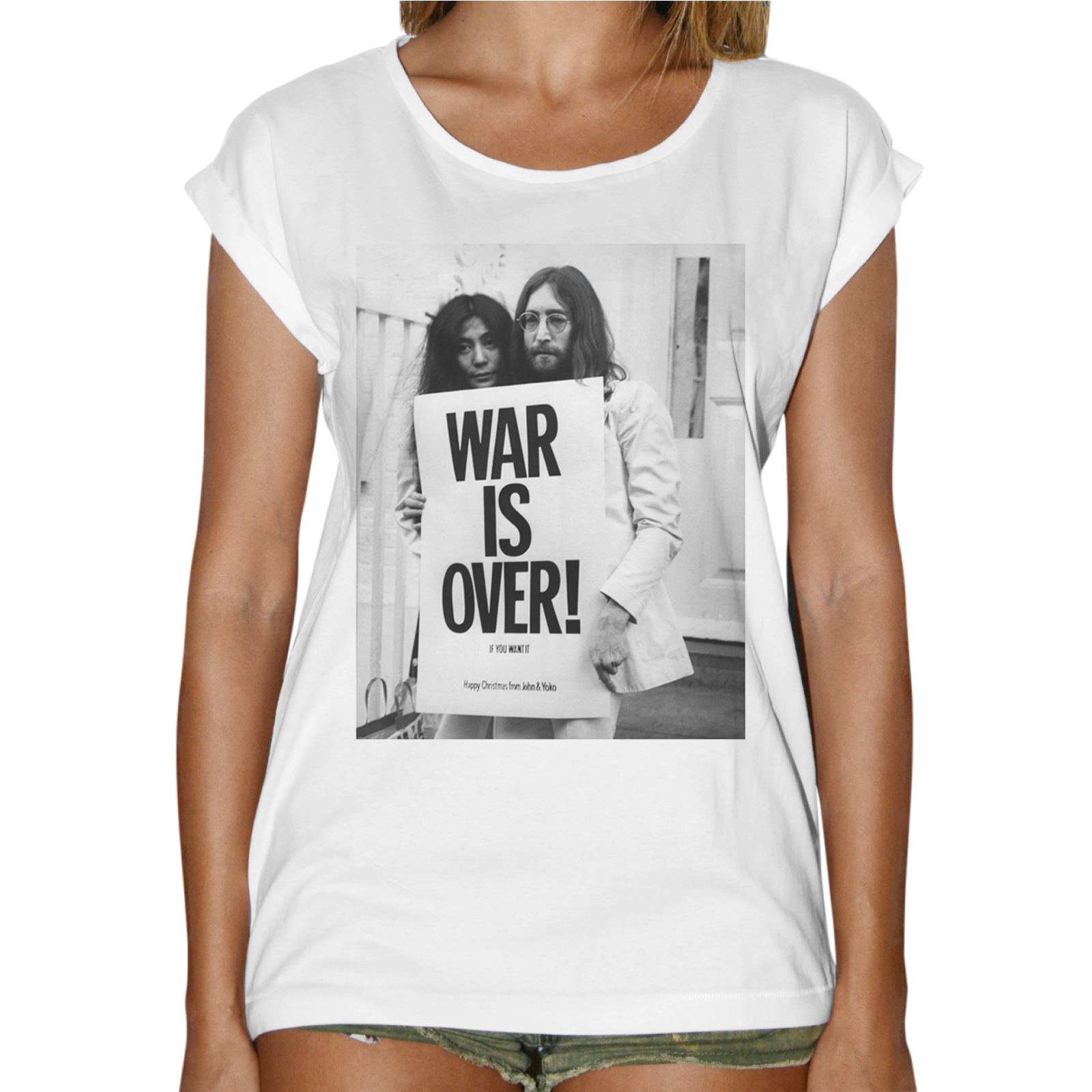 T-Shirt Donna Fashion WAR IS OVER