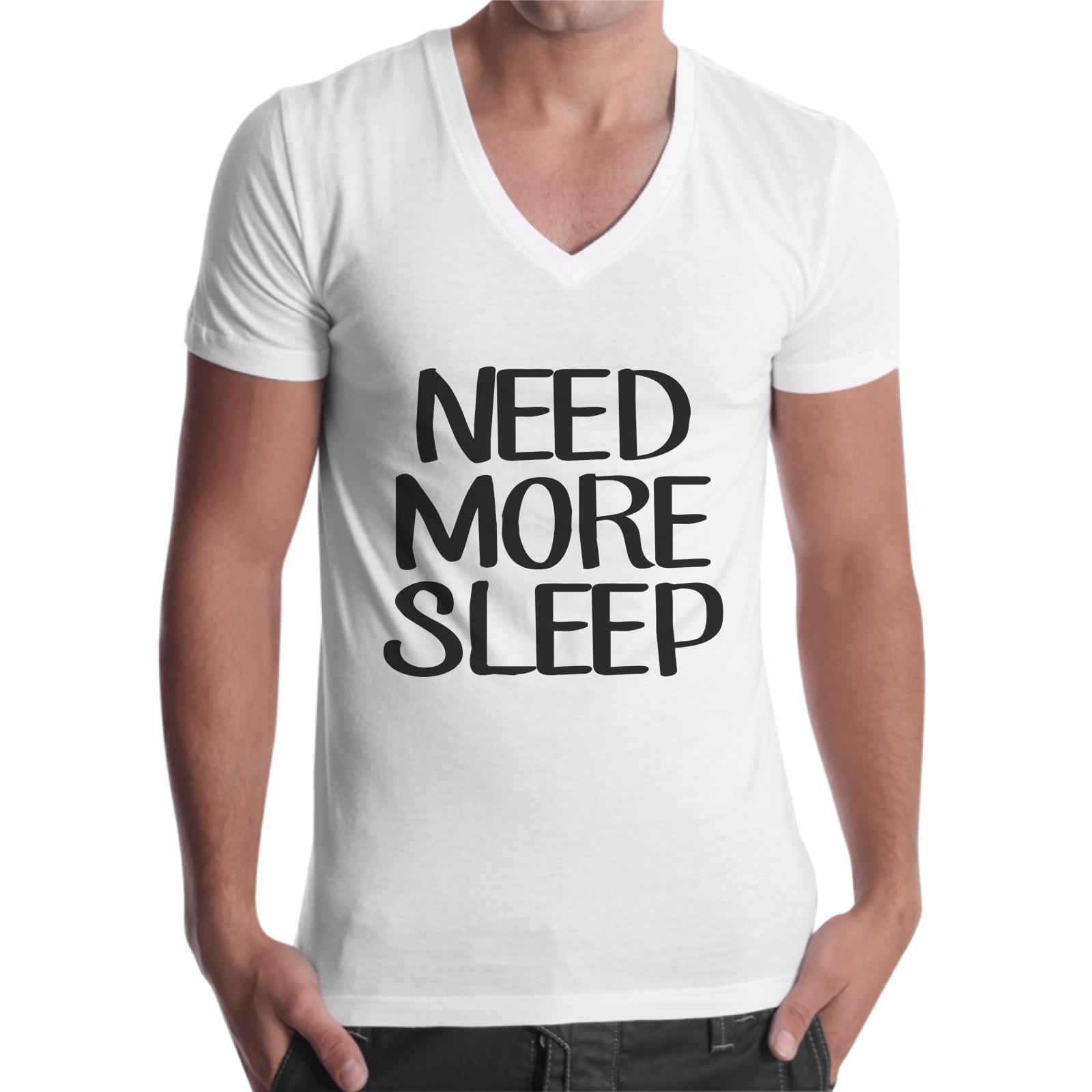T-Shirt Uomo Scollo V NEED MORE SPEEP