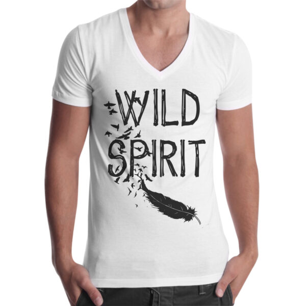 T-Shirt Uomo Scollo V WILD SPIRIT
