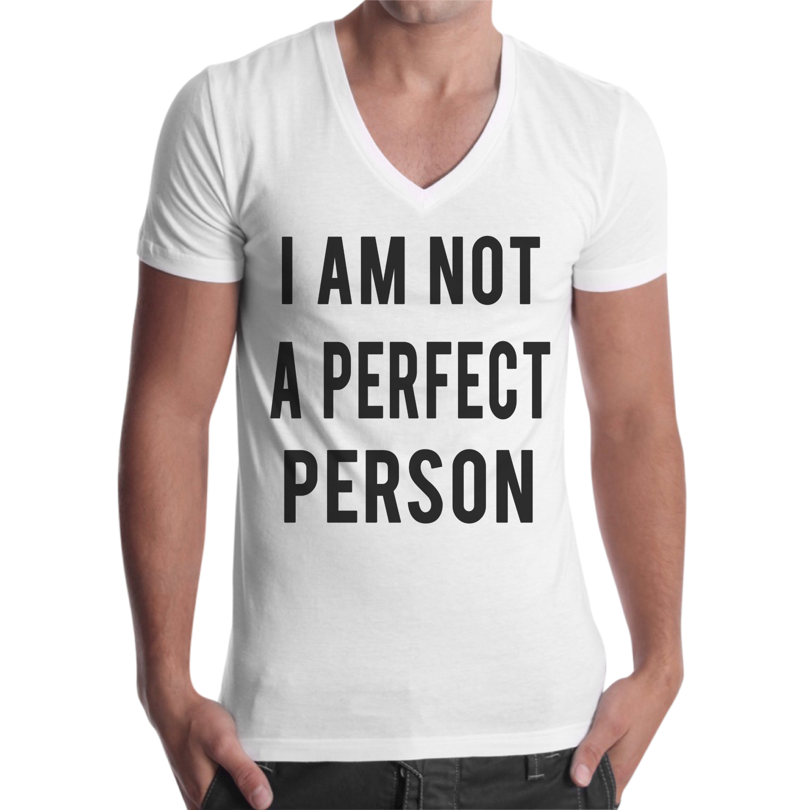 T-Shirt Uomo Scollo V NOT PERFECT