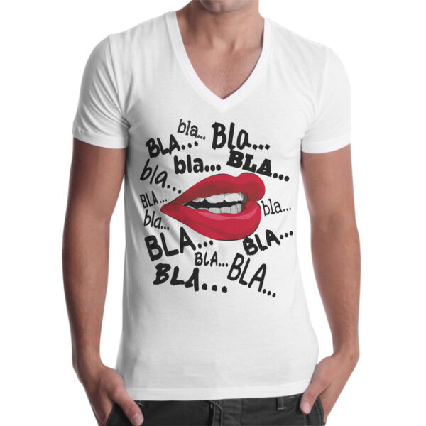 T-Shirt Uomo Scollo V BLA BLA BLA 1 T-Shirt Uomo Scollo V BLA BLA BLA