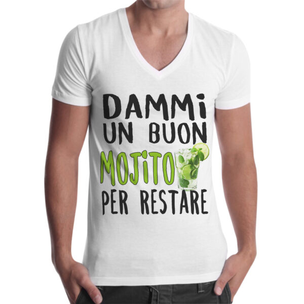T-Shirt Uomo Scollo V BUON MOJITO