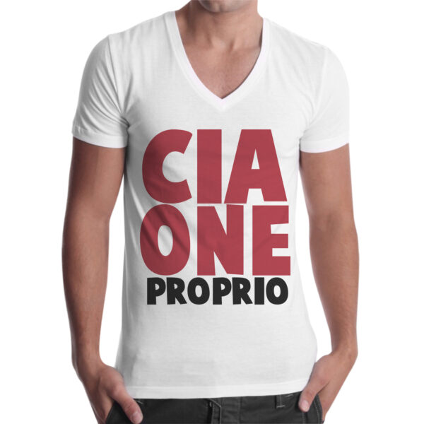 T-Shirt Uomo Scollo V CIAONE PROPRIO