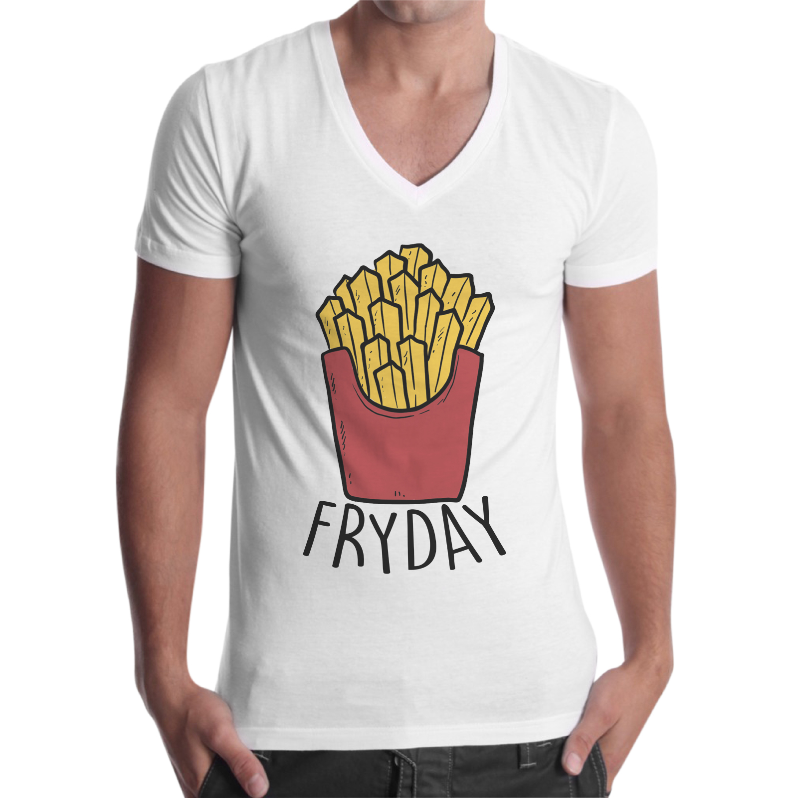 T-Shirt Uomo Scollo V FRYDAY