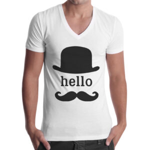 T-Shirt Uomo Scollo V HELLO VINTAGE